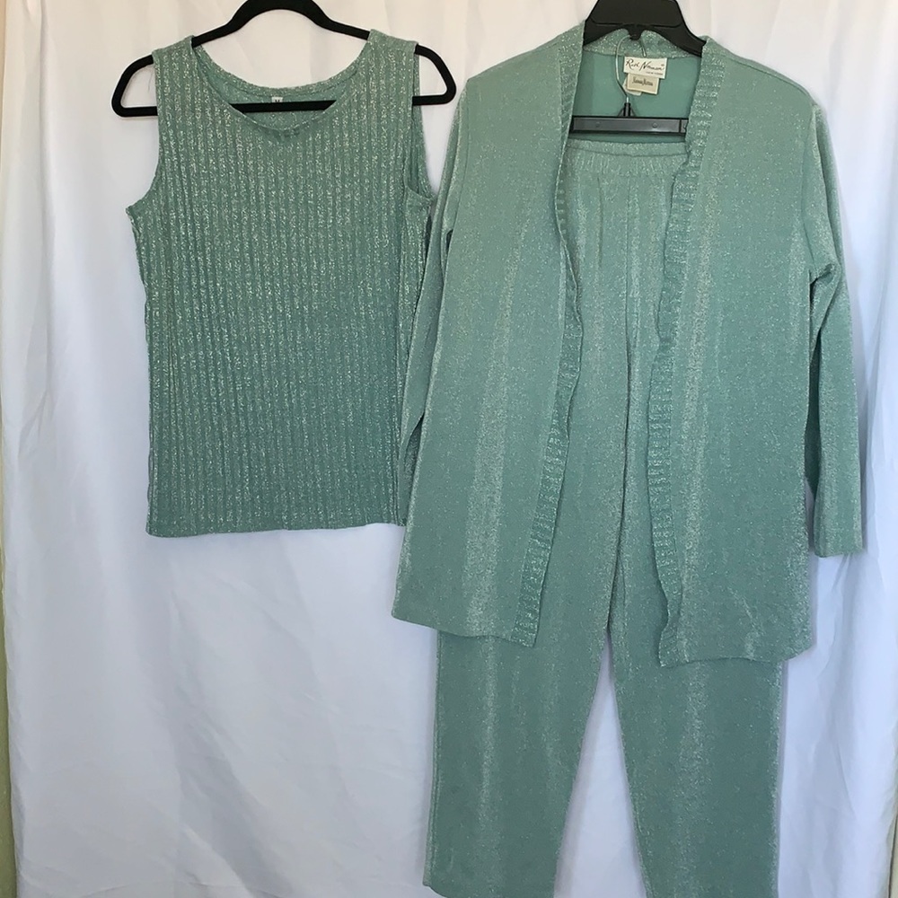 Rak Norman New York Neiman Marcus brand  glitter 3 piece  pant set
